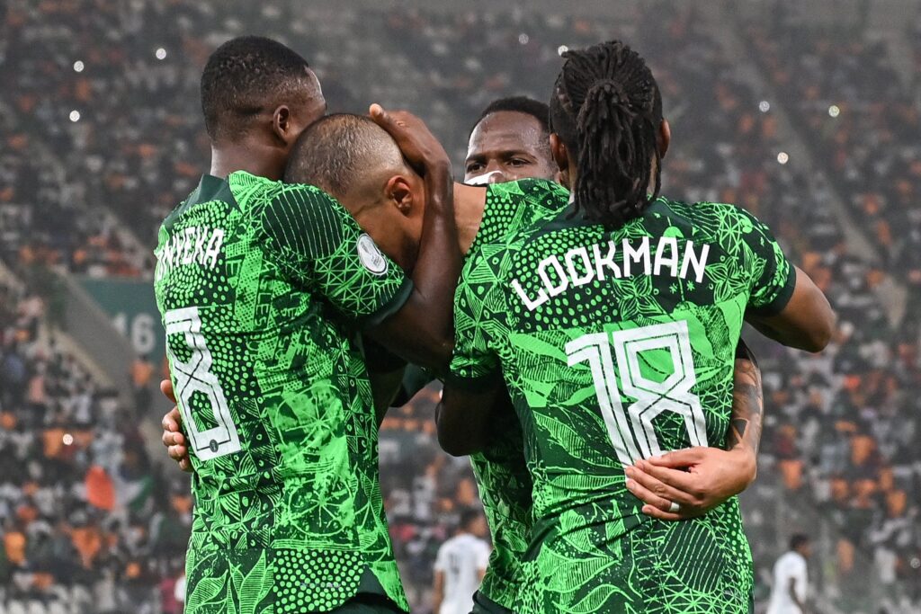 Frank Onyeka and Ademola Lookman and William Troost-Ekong Super Eagles of Nigeria