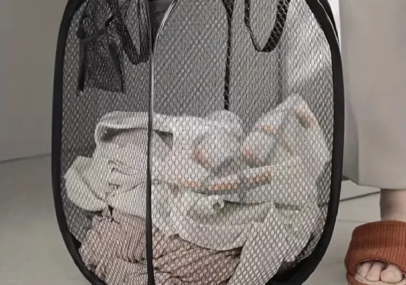Mesh Pop-up Laundry Basket, Laundry Basket, Foldable